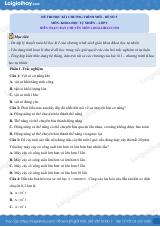 Đề thi học kì 1 KHTN 9 Cánh diều - Đề số 5